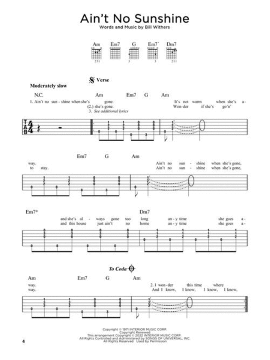 Simple Fingerstyle Guitar Songs Acoustic Guitar scores gallery preview page 4