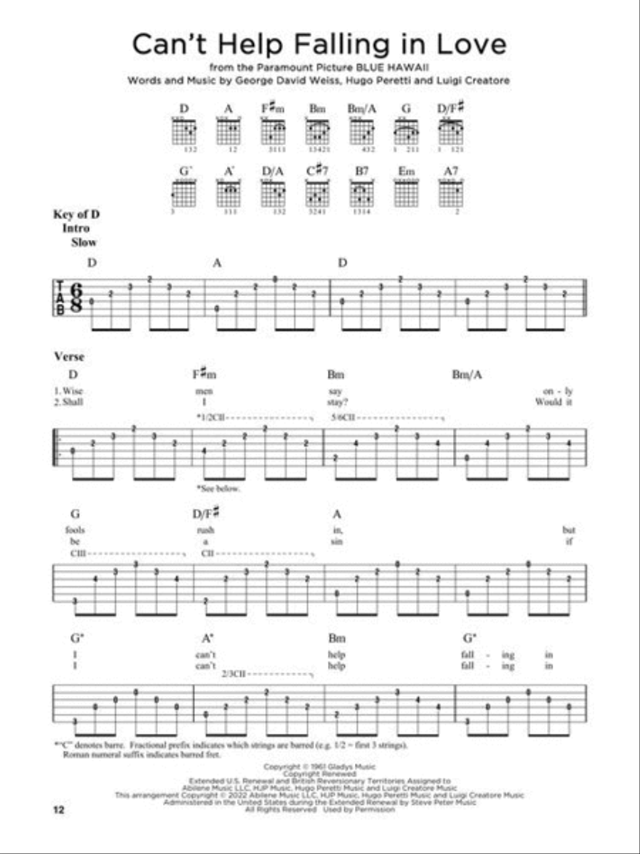Simple Fingerstyle Guitar Songs Acoustic Guitar scores gallery preview page 5