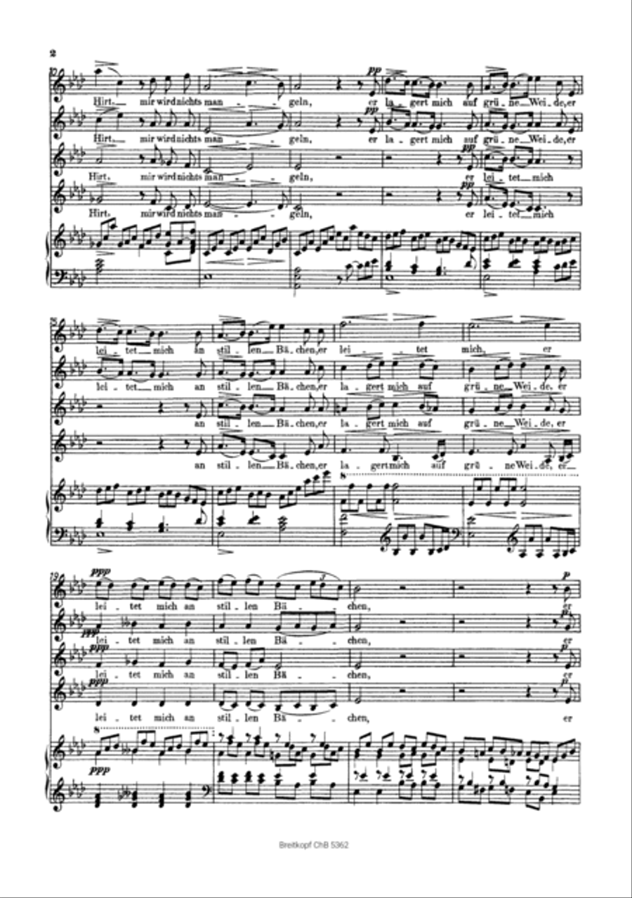 Psalm 23 D 706 [Op. posth. 132] Women's Choir scores gallery preview page 3