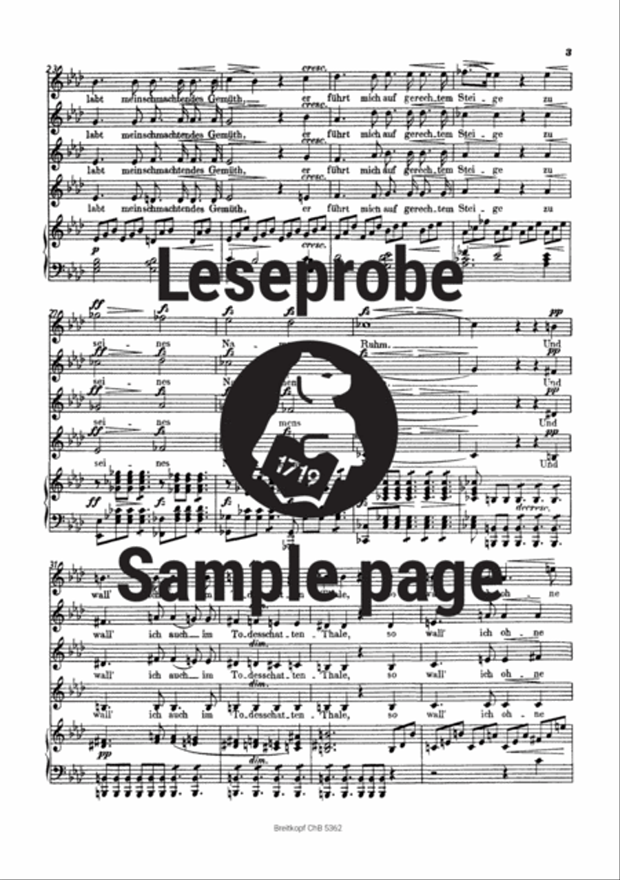 Psalm 23 D 706 [Op. posth. 132] Women's Choir scores gallery preview page 4