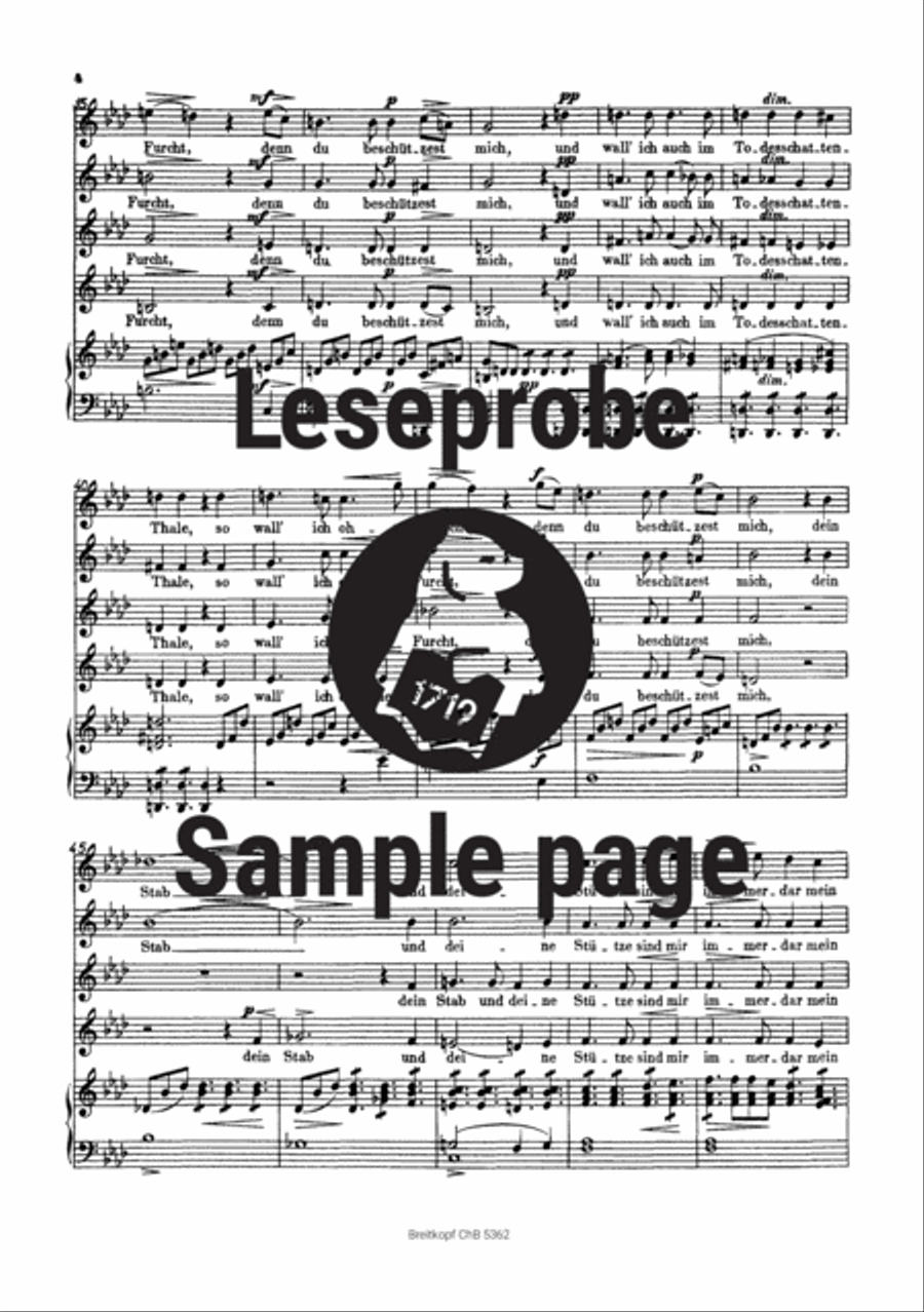 Psalm 23 D 706 [Op. posth. 132] Women's Choir scores gallery preview page 5