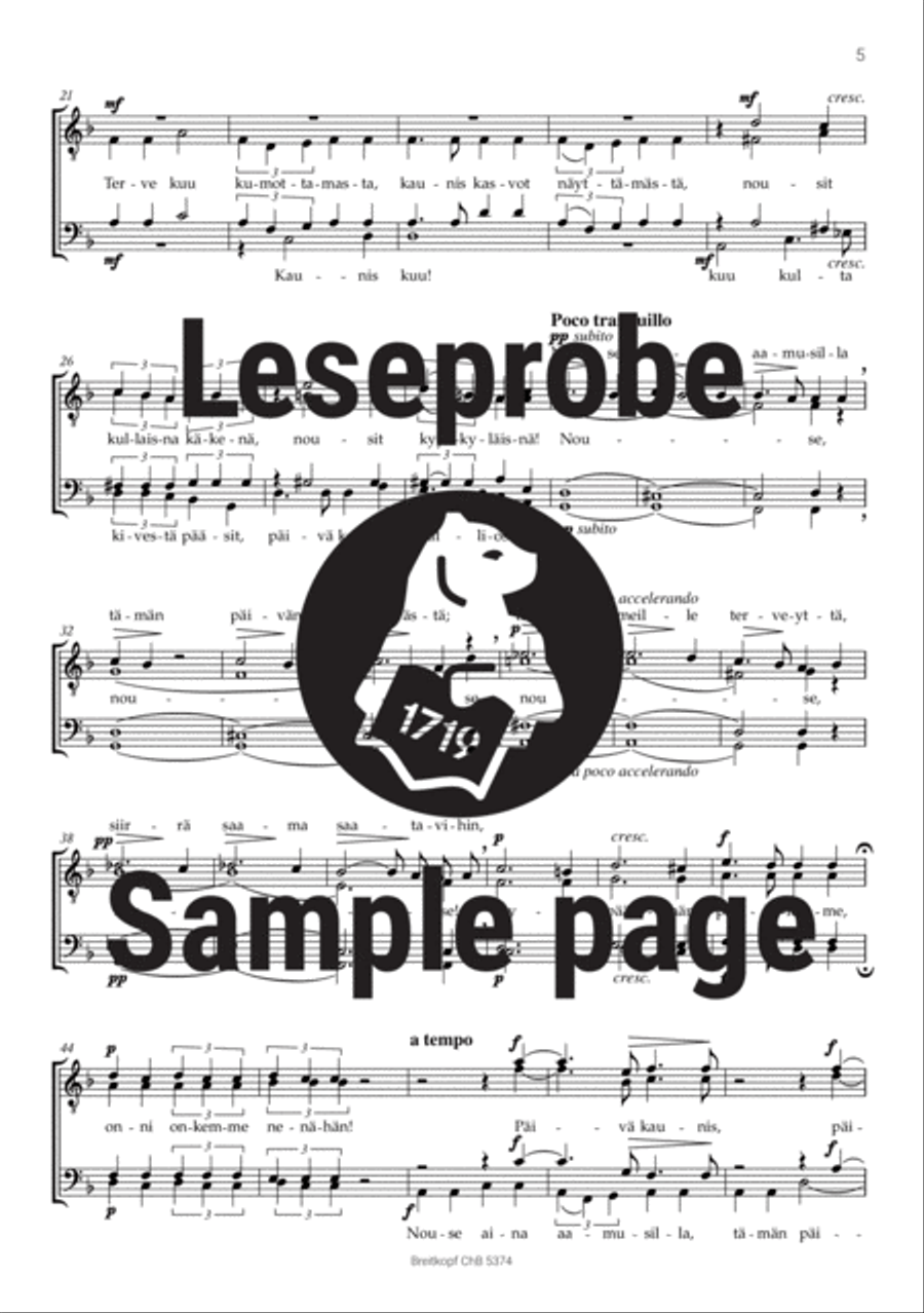 6 Part-Songs Op. 18 A Cappella scores gallery preview page 4