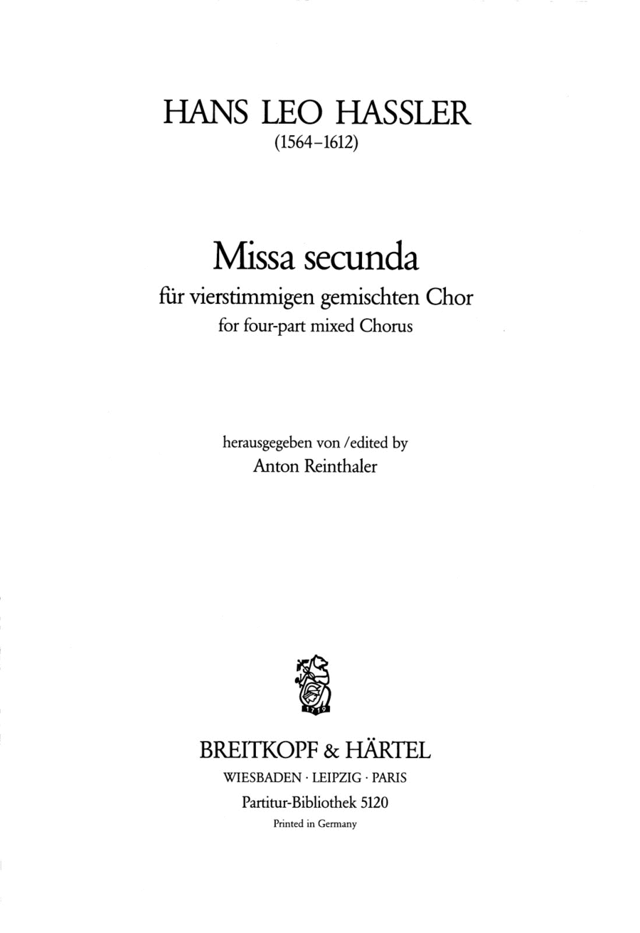 Missa secunda A Cappella scores gallery preview page 1