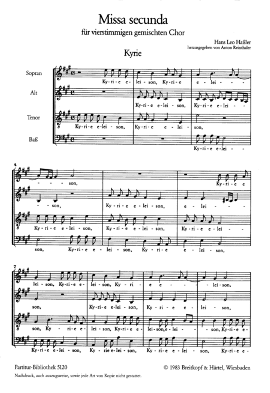 Missa secunda A Cappella scores gallery preview page 2