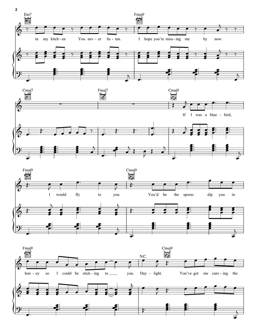 Daylight Daylight Piano, Vocal, Guitar scores gallery preview page 2