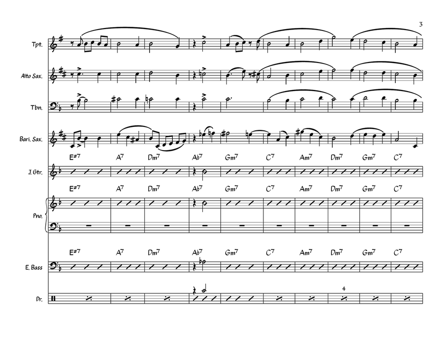 Alice In Wonderland Alice In Wonderland Jazz Ensemble scores gallery preview page 3