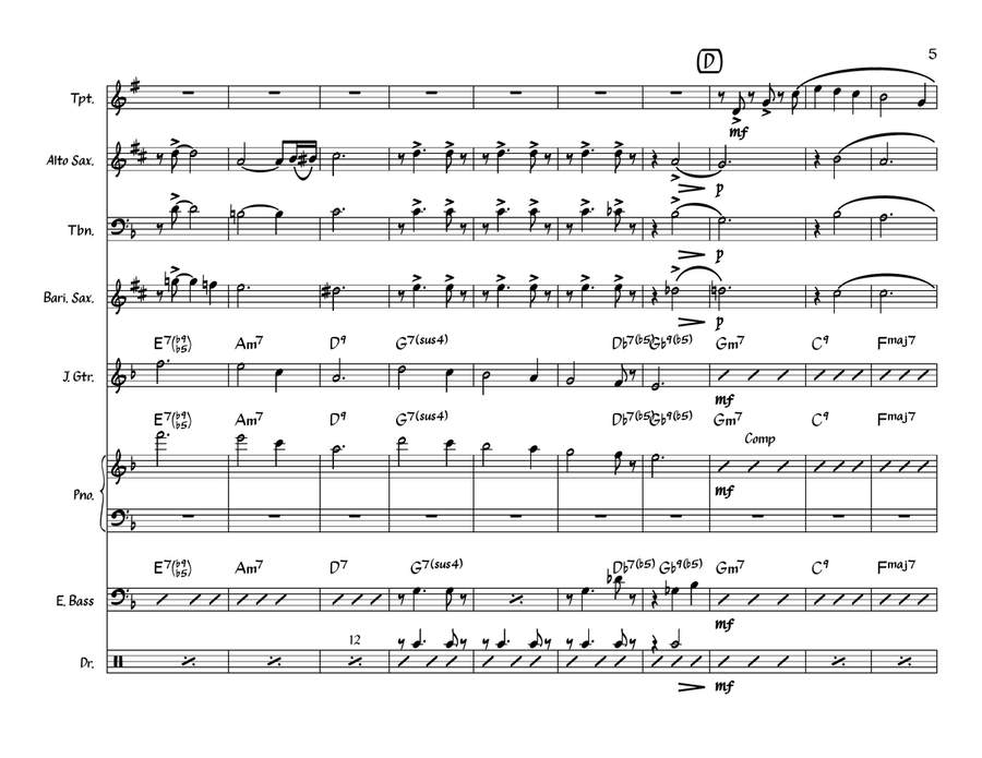 Alice In Wonderland Alice In Wonderland Jazz Ensemble scores gallery preview page 5