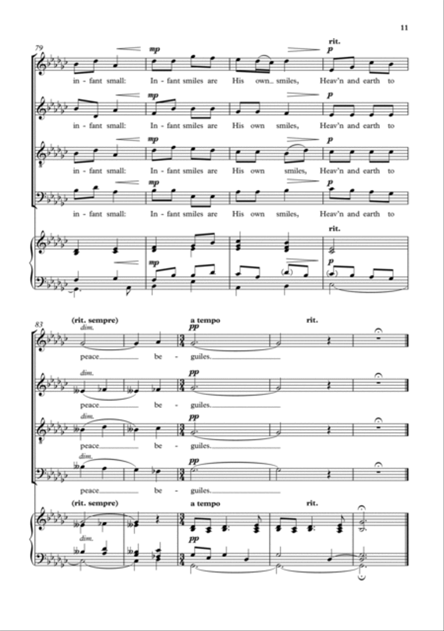 Blake's Lullaby by John Rutter 4-Part - Sheet Music page 5