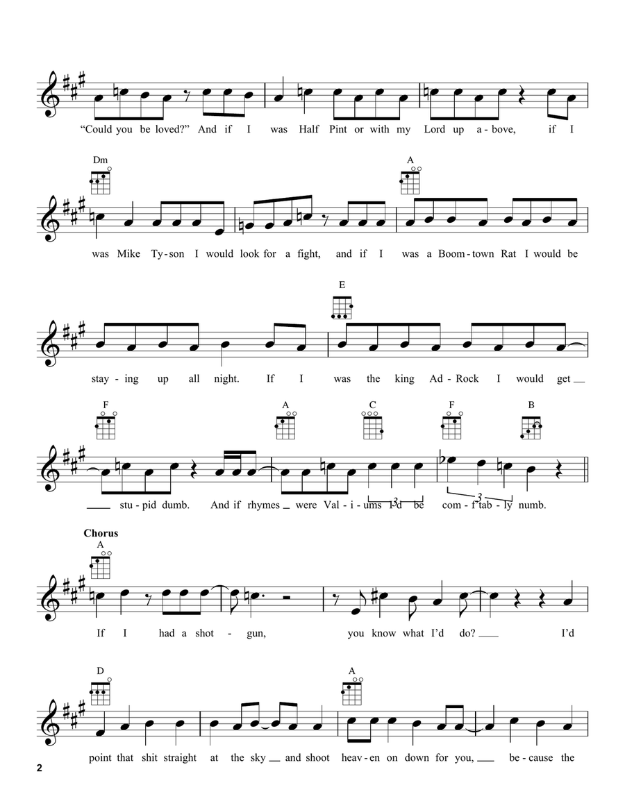 Don't Push Ukulele scores gallery preview page 2