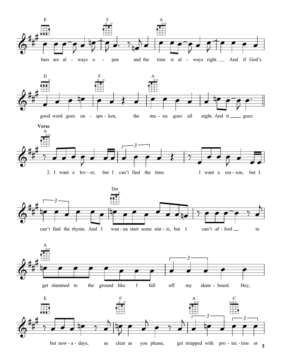 Don't Push Ukulele scores gallery preview page 3