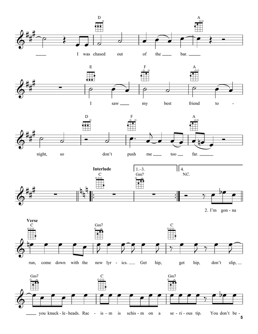 Don't Push Ukulele scores gallery preview page 5