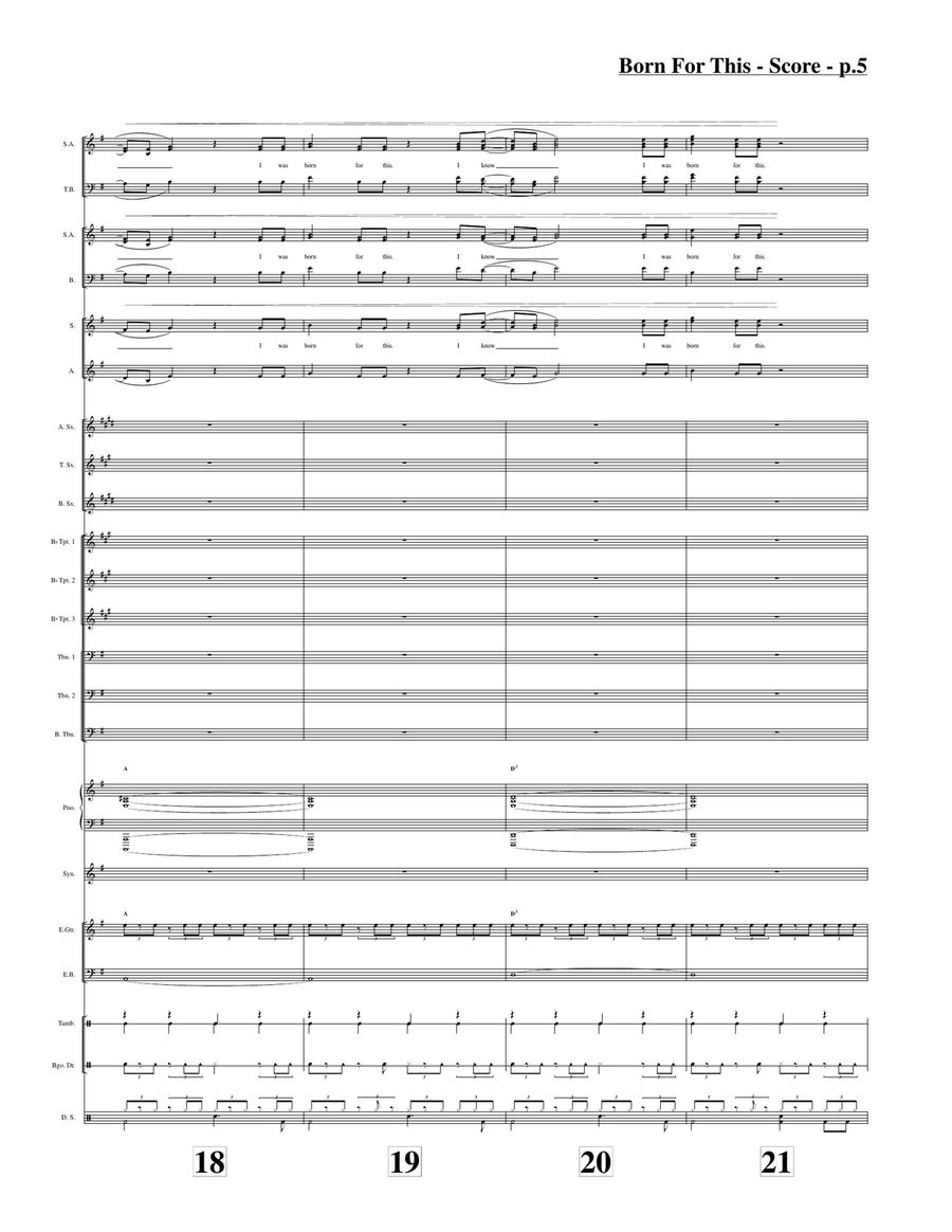 Born For This Jazz Ensemble scores gallery preview page 5