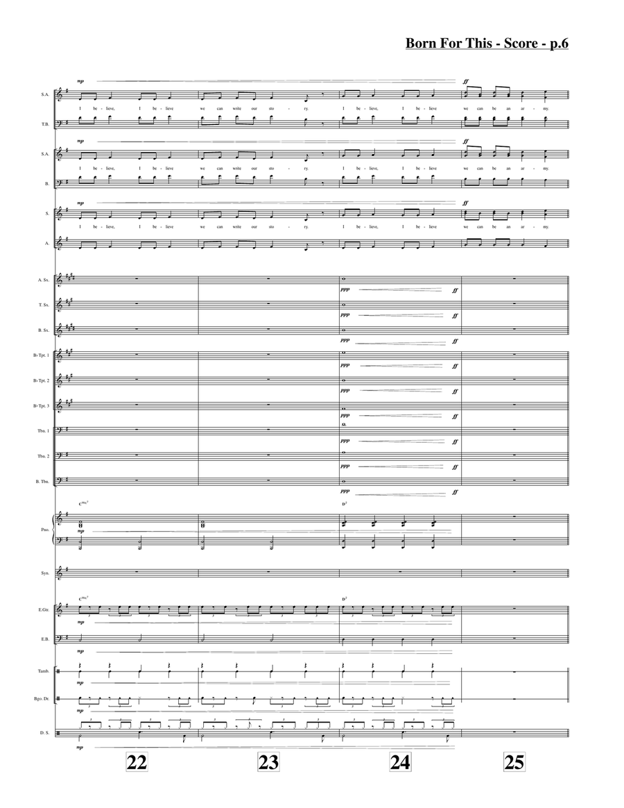 Born For This Jazz Ensemble scores gallery preview page 6