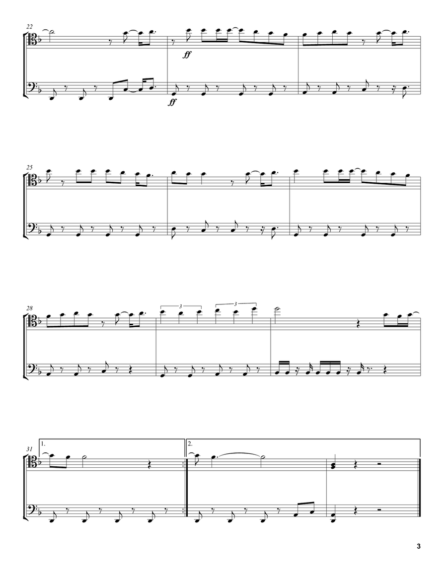 Eye Of The Tiger Eye Of The Tiger String Duet scores gallery preview page 3
