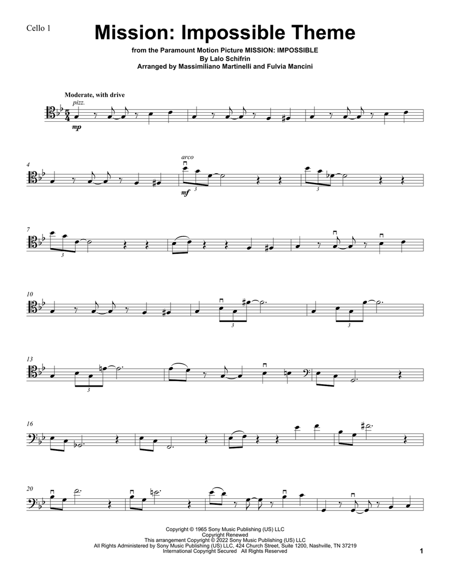 Mission: Impossible Theme (from Mission: Impossible) String Duet scores gallery preview page 4