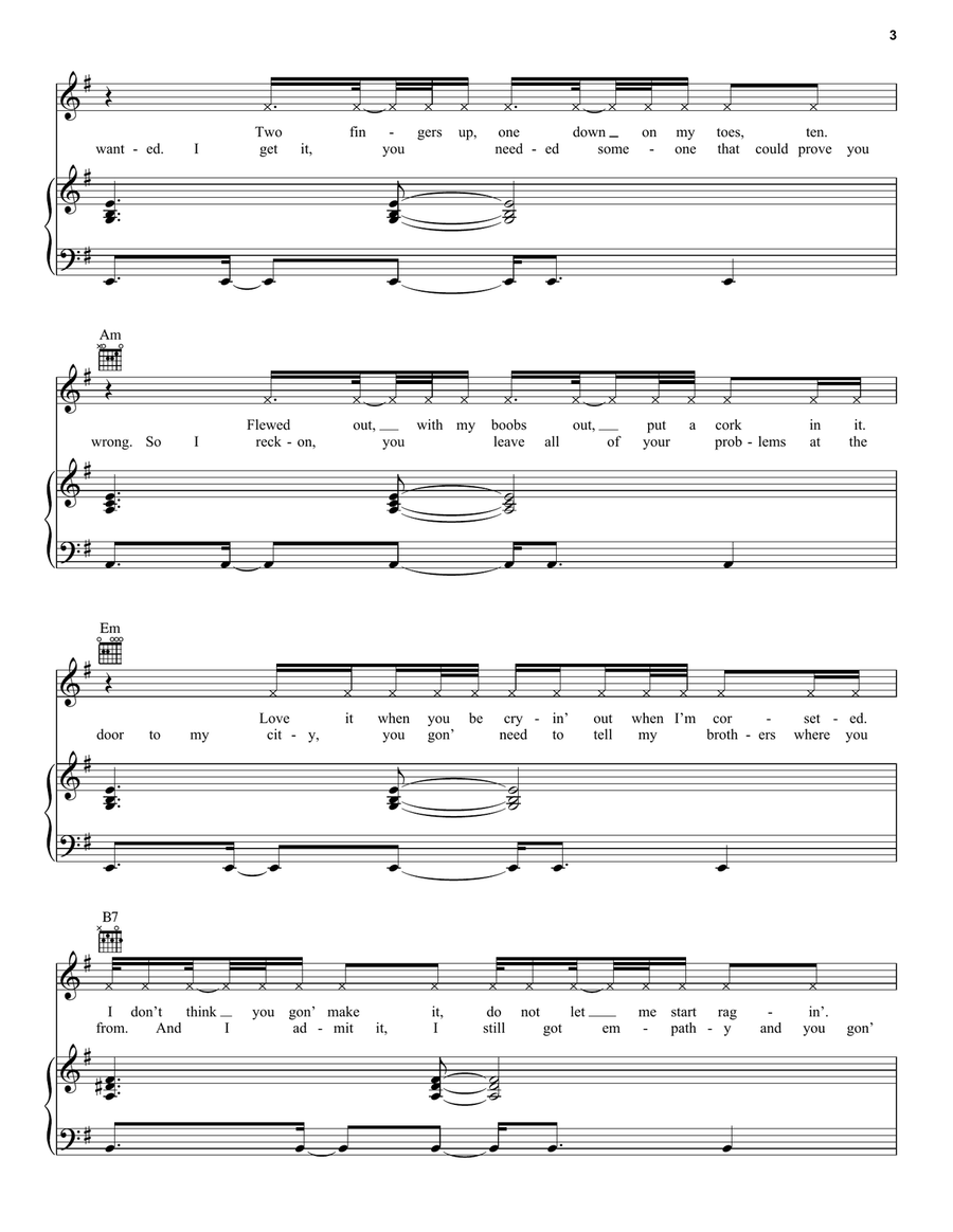 Vegas (from ELVIS) Vegas (from ELVIS) Piano, Vocal, Guitar scores gallery preview page 3