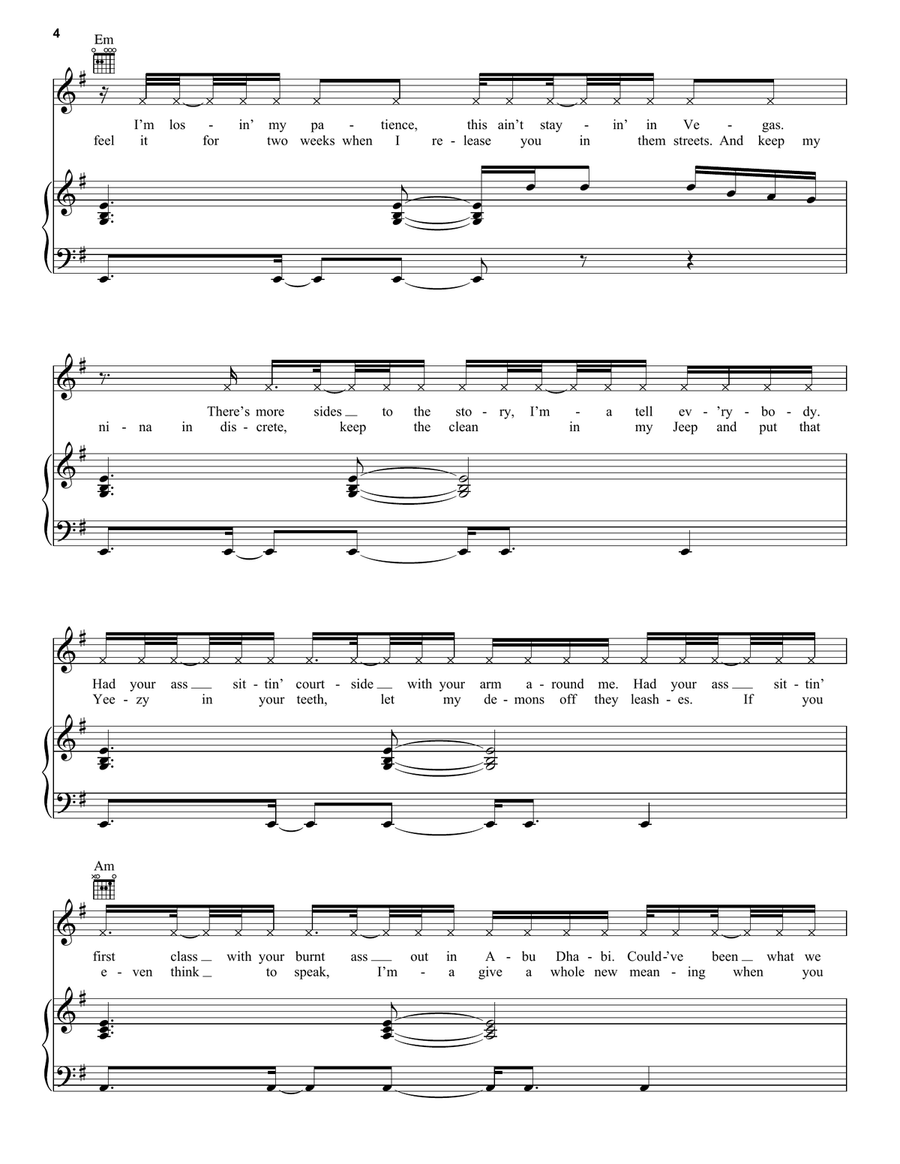 Vegas (from ELVIS) Vegas (from ELVIS) Piano, Vocal, Guitar scores gallery preview page 4