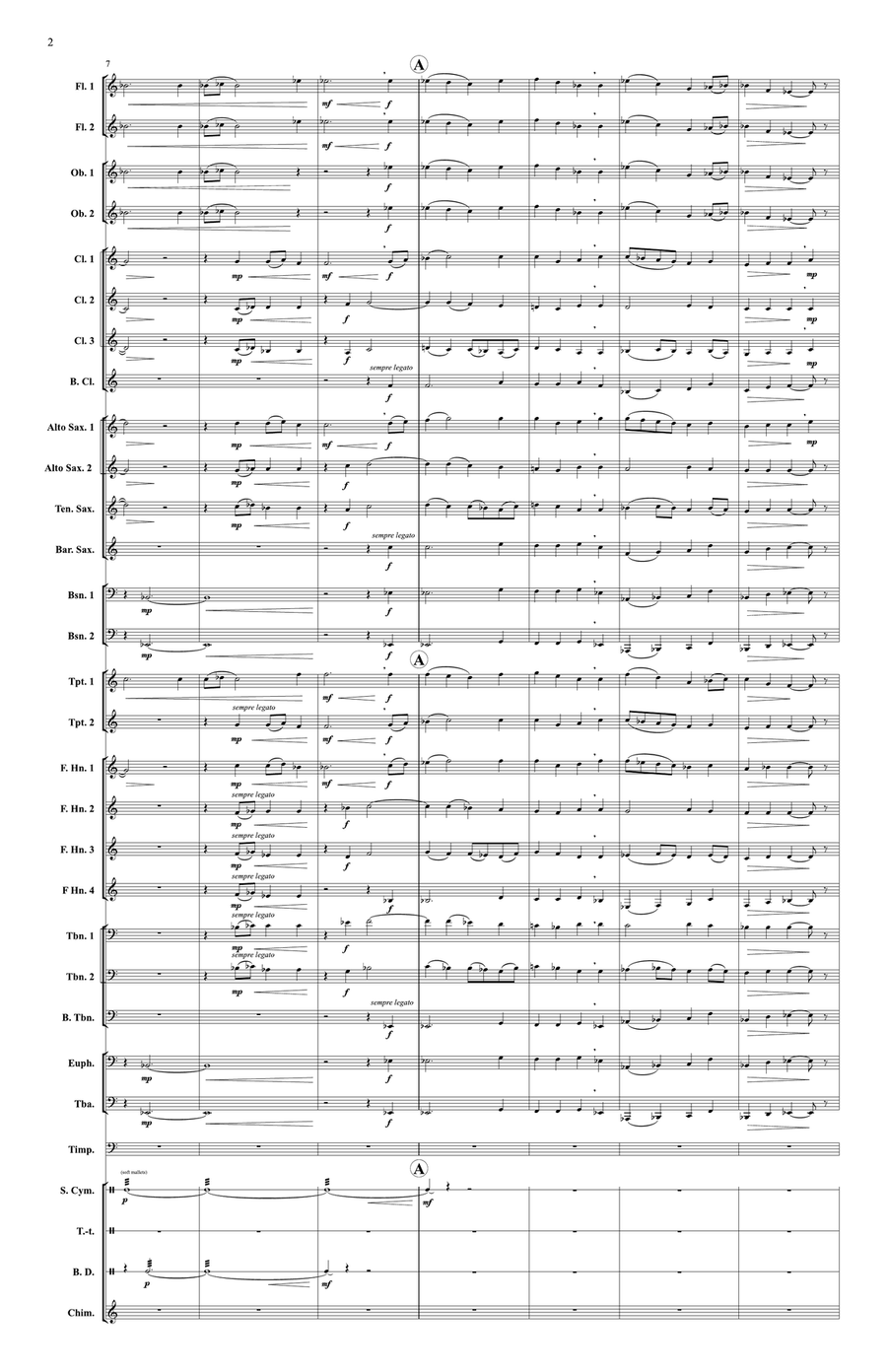 My Tears Have Been My Food (for concert band) - Score Only Concert Band scores gallery preview page 6