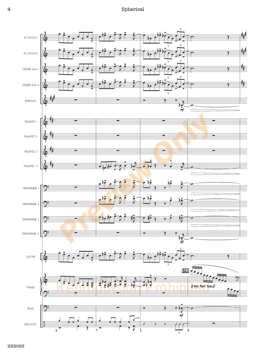 Spherical Spherical Jazz Ensemble scores gallery preview page 5