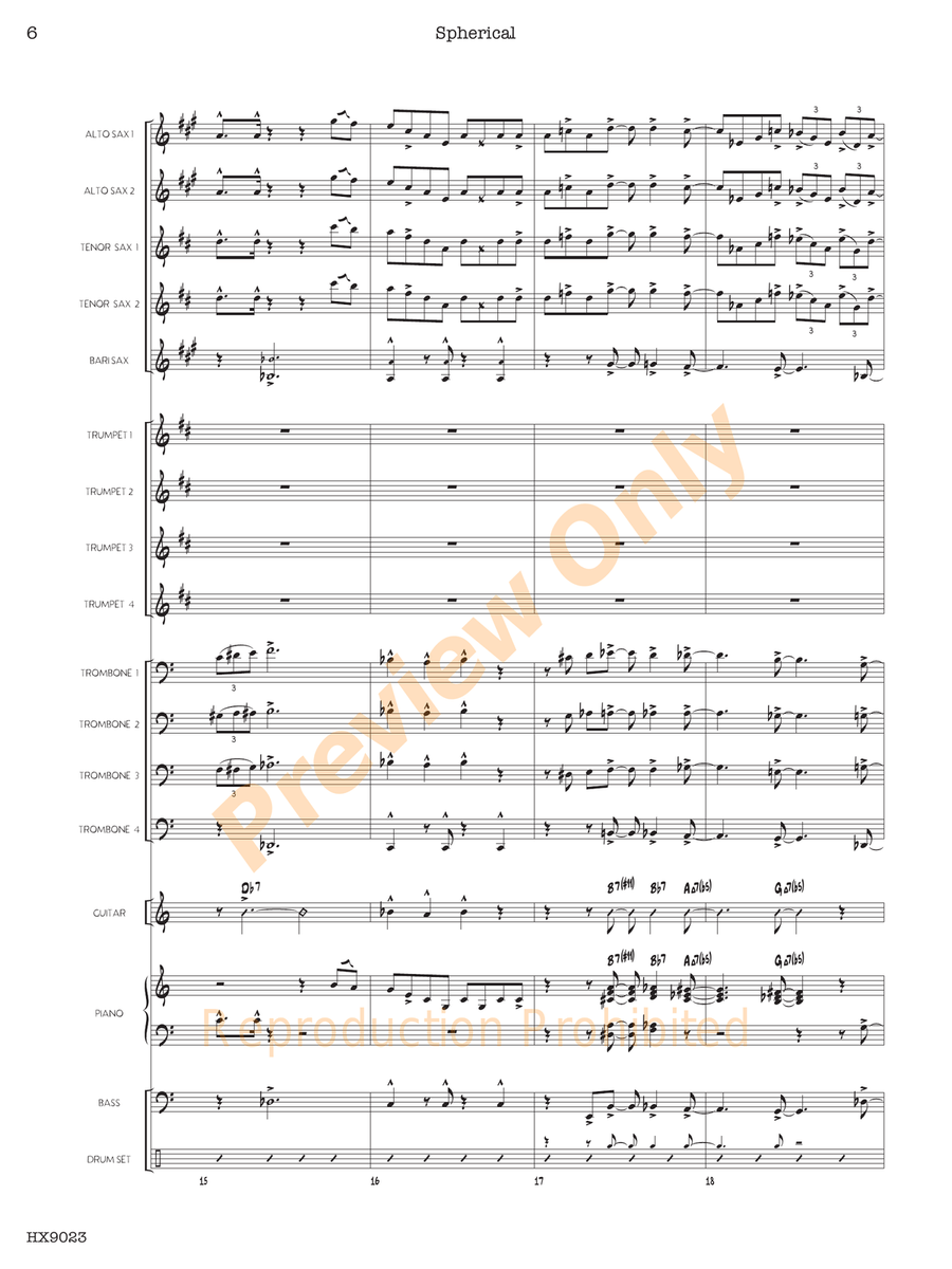 Spherical Spherical Jazz Ensemble scores gallery preview page 7