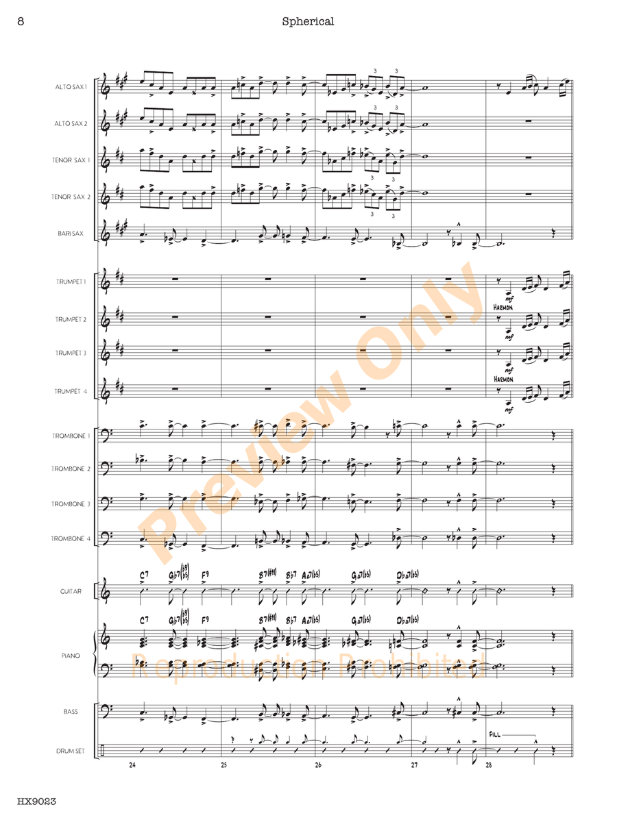 Spherical Spherical Jazz Ensemble scores gallery preview page 9