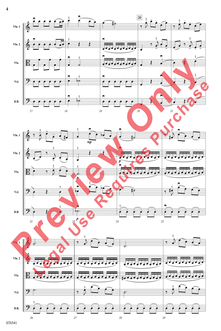 Andante and Allegro Andante and Allegro String Orchestra scores gallery preview page 4