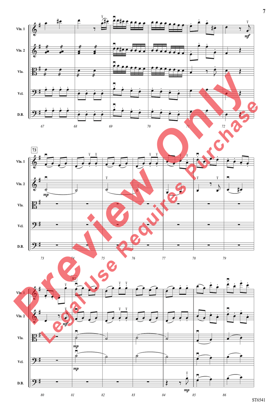 Andante and Allegro Andante and Allegro String Orchestra scores gallery preview page 7