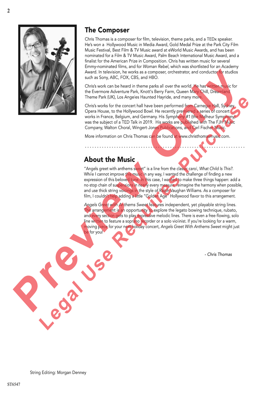 Angels Greet with Anthems Sweet String Orchestra scores gallery preview page 2