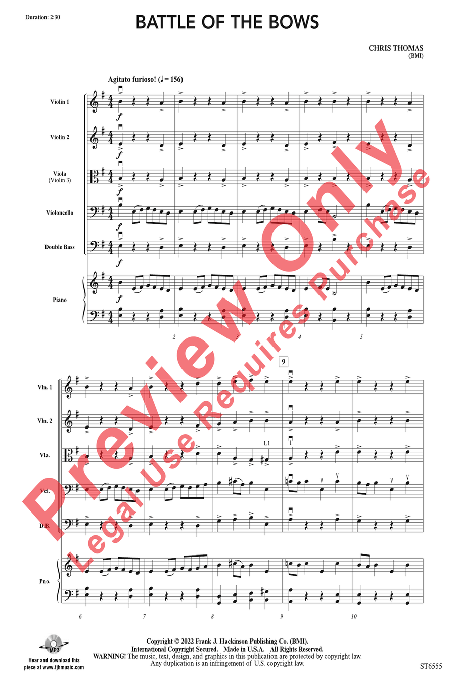 Battle of the Bows Battle of the Bows String Orchestra scores gallery preview page 3