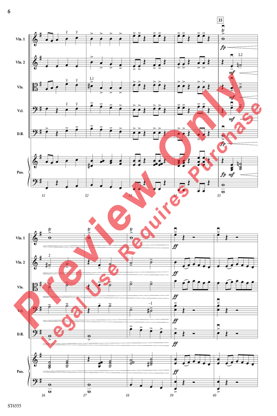 Battle of the Bows Battle of the Bows String Orchestra scores gallery preview page 6