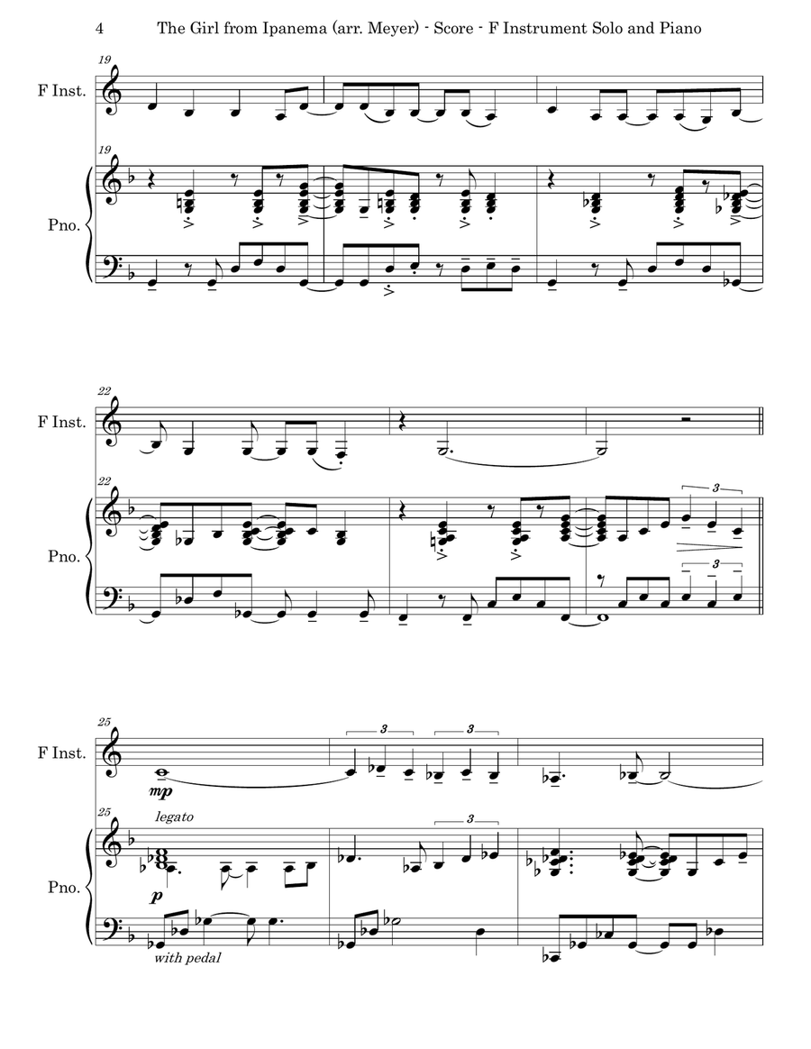 The Girl From Ipanema (garôta De Ipanema) Horn scores gallery preview page 4