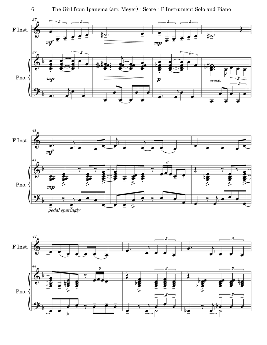 The Girl From Ipanema (garôta De Ipanema) Horn scores gallery preview page 6