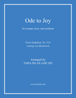 Ode to Joy for trumpet, horn, and trombone