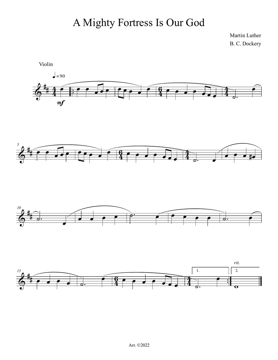 A Mighty Fortress is Our God (Violin and Cello Duet with Piano Accompaniment) A Mighty Fortress is Our God (Violin and Cello Duet with Piano Accompaniment) Piano Trio scores gallery preview page 3