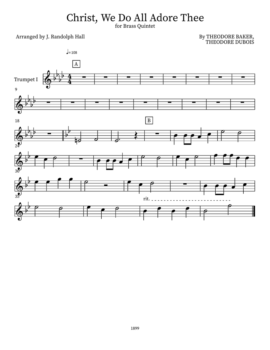 Christ, We Do All Adore Thee Small Ensemble scores gallery preview page 5