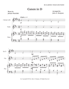 Canon in D (Trio for Clarinet, Violin and Piano) Small Ensemble scores gallery preview page 5