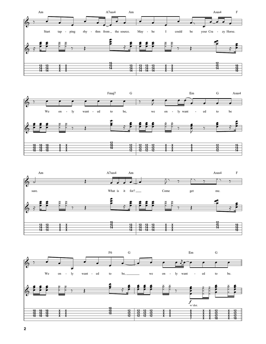 Whatchu Thinkin' Whatchu Thinkin' Guitar Tablature scores gallery preview page 2