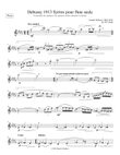 Debussy Syrinx Flute or Alto Flute Solo