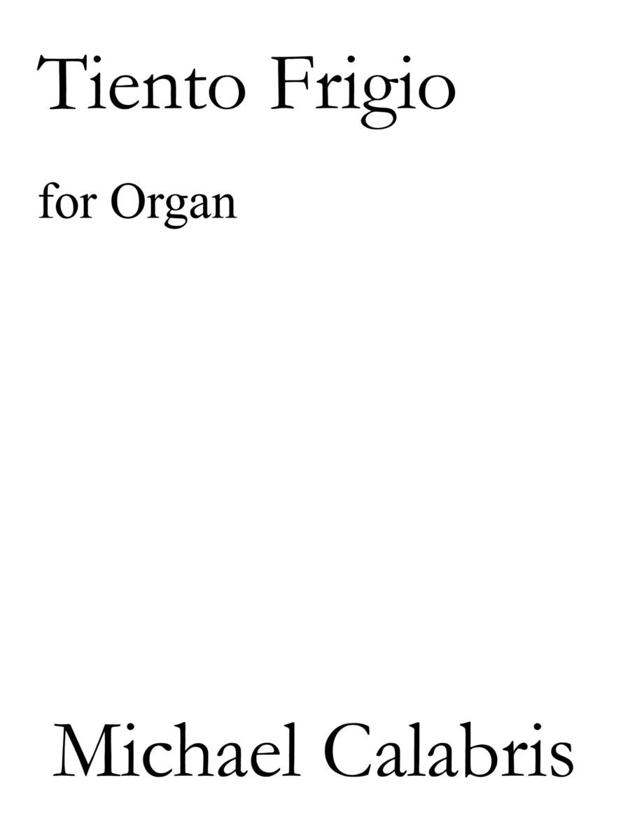Tiento Frigio (for Organ) Organ Solo scores gallery preview page 1