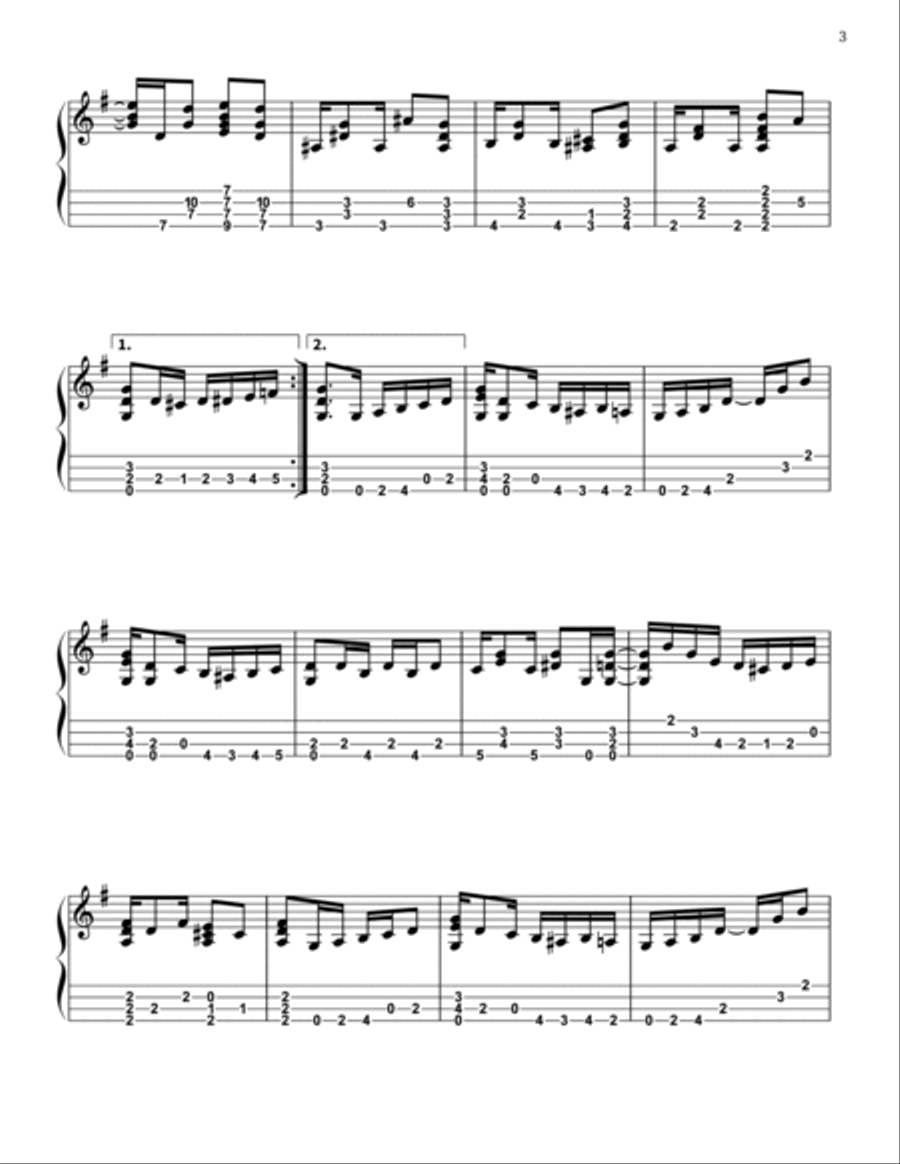 Pine Apple Rag Ukulele scores gallery preview page 3