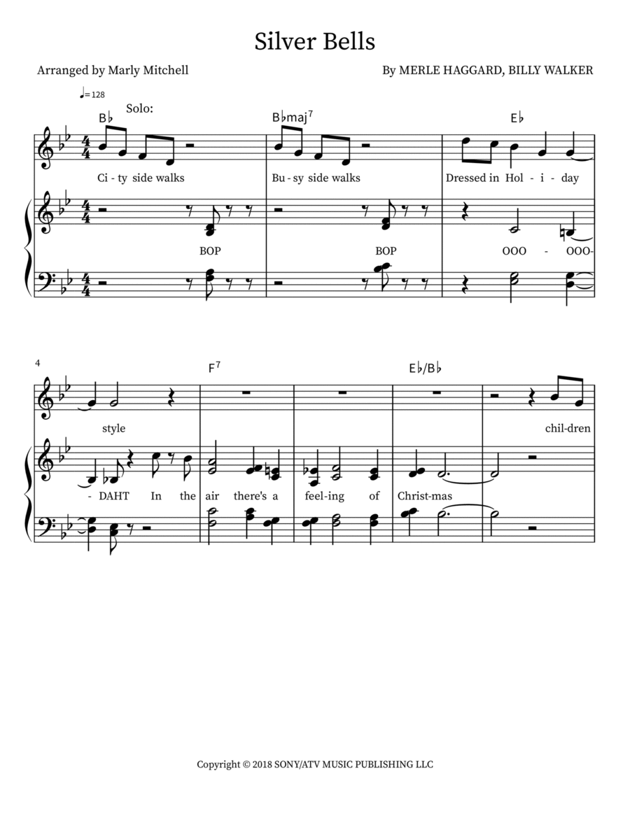 Silver Bells Choir scores gallery preview page 1