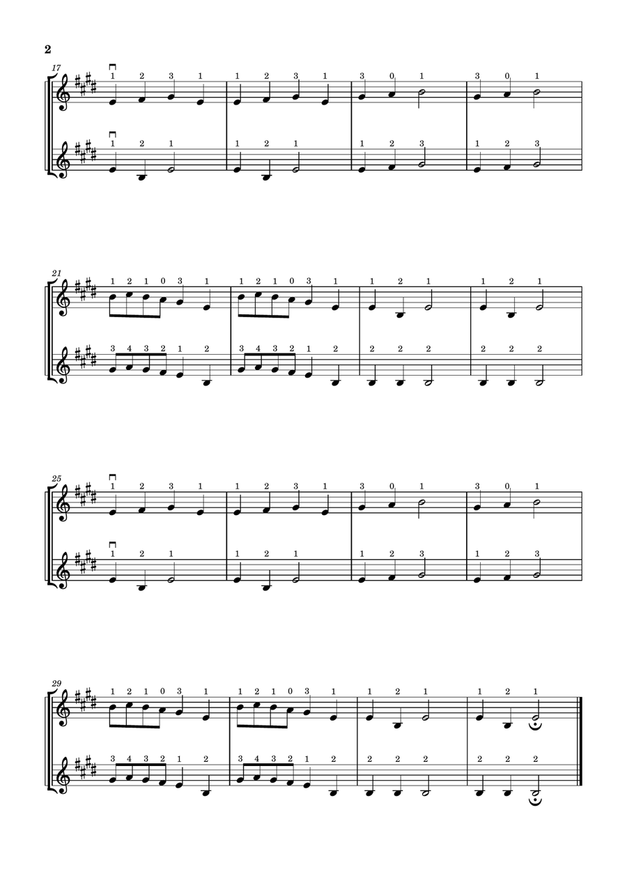 Frère Jacques (Violin Duet) - Beginner Level String Duet scores gallery preview page 2