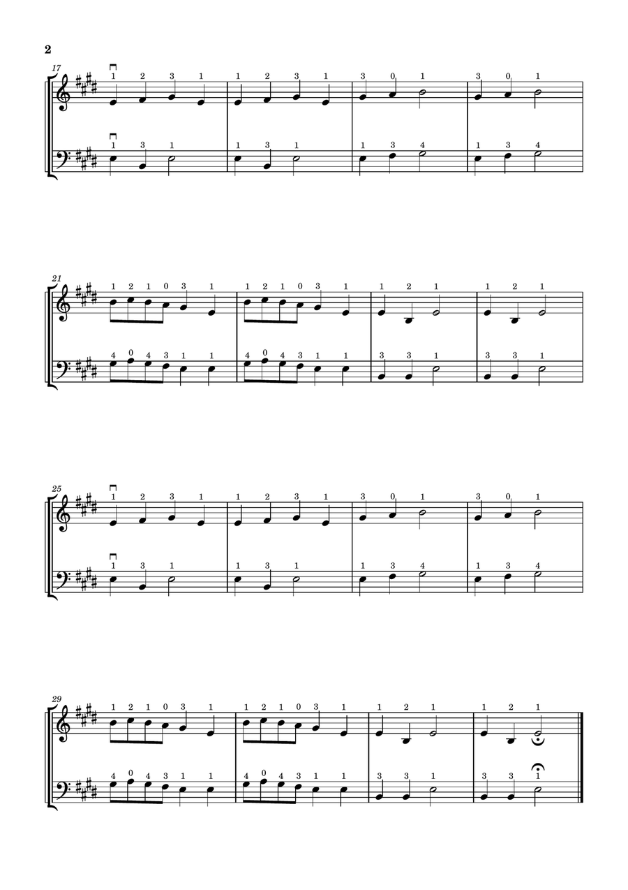 Frère Jacques (Violin and Cello) - Beginner Level String Duet scores gallery preview page 2
