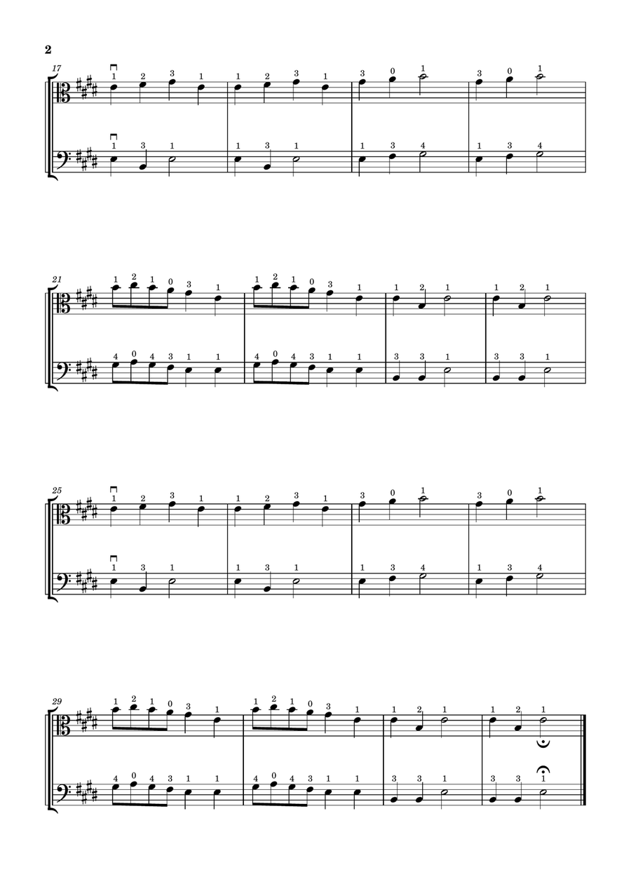 Frère Jacques (Viola and Cello) - Beginner Level String Duet scores gallery preview page 2