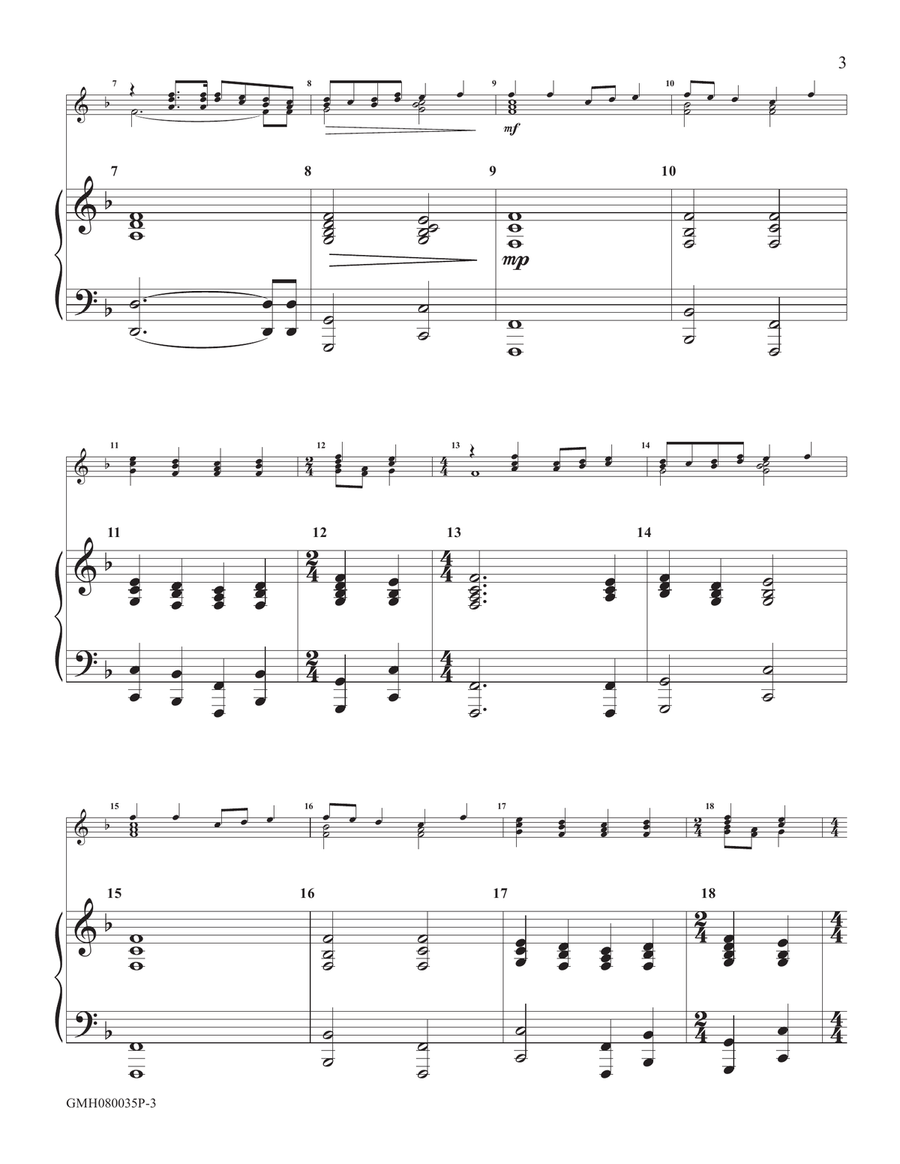 A Mighty Fortress Is Our God (piano accompaniment to 8 handbell version) A Mighty Fortress Is Our God (piano accompaniment to 8 handbell version) Handbell Choir scores gallery preview page 3