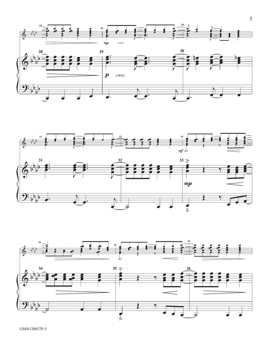 In Celebration (piano accompaniment to 12 handbell version) Handbell Choir scores gallery preview page 5
