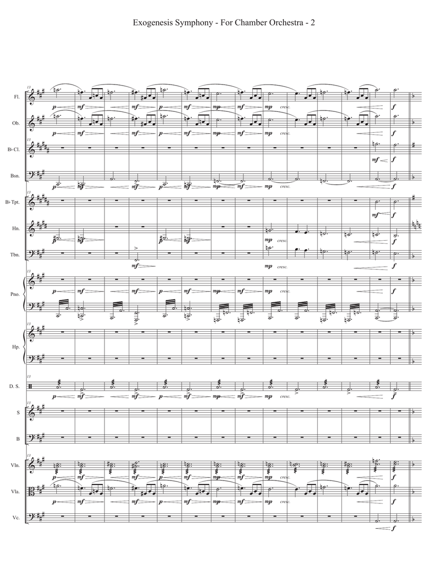Exogenesis: Symphony Part I (overture) Large Ensemble scores gallery preview page 2