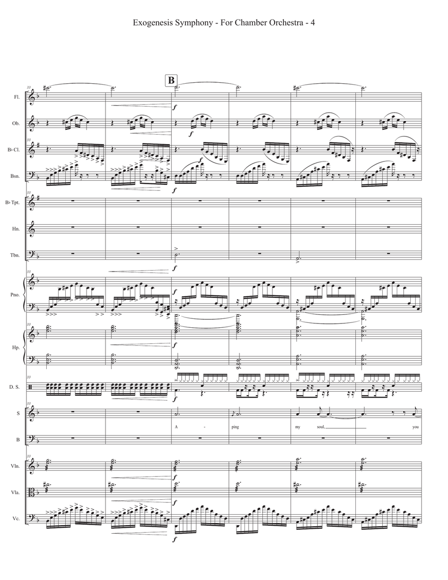 Exogenesis: Symphony Part I (overture) Large Ensemble scores gallery preview page 4