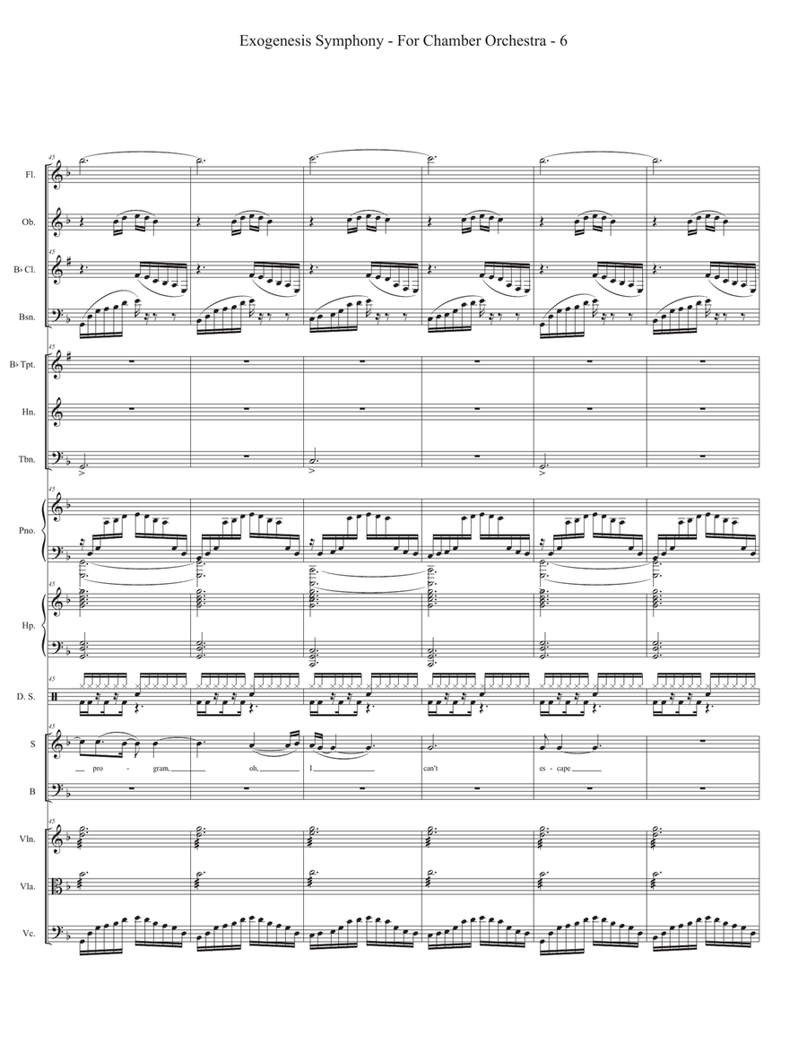 Exogenesis: Symphony Part I (overture) Large Ensemble scores gallery preview page 6