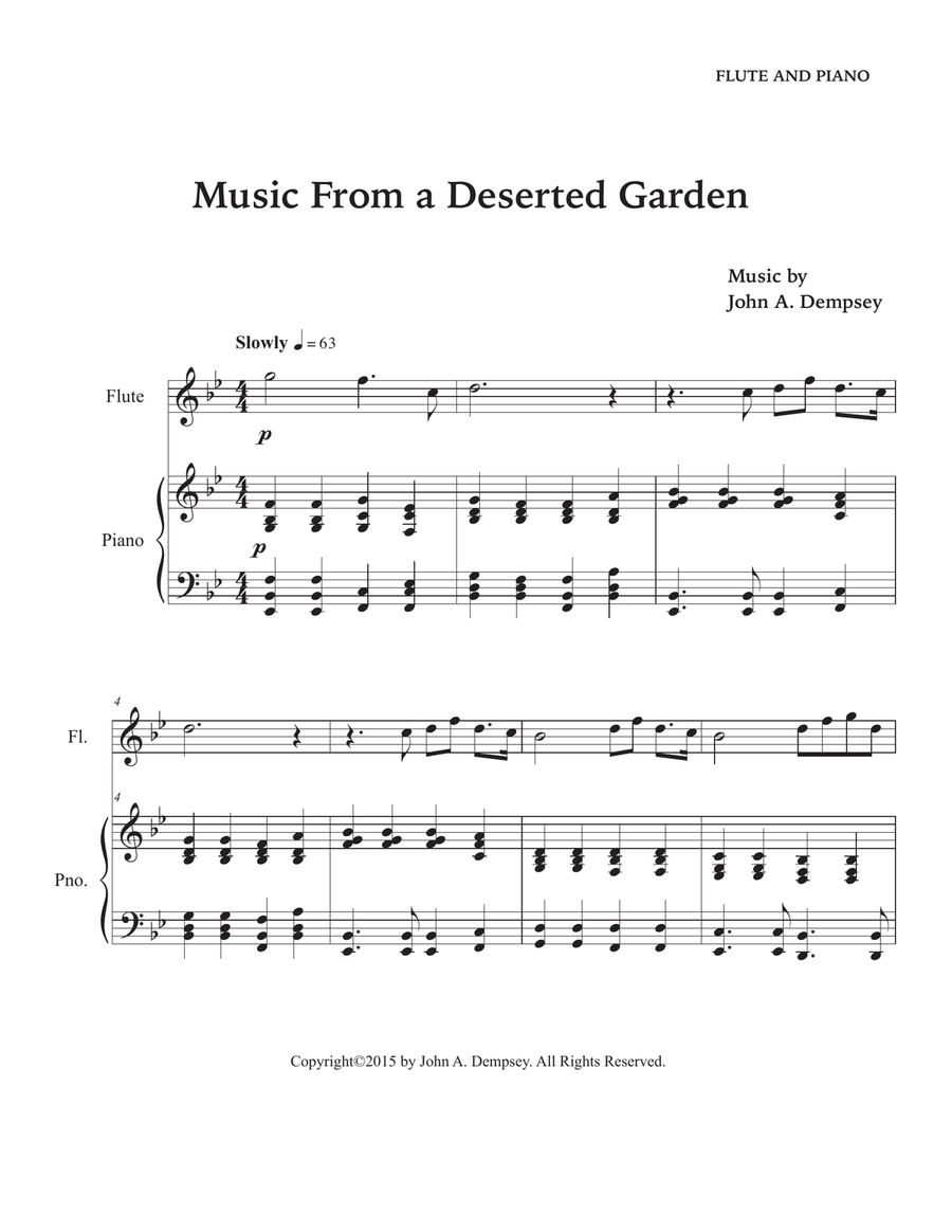 Music From a Deserted Garden (Flute and Piano) Chamber Music scores gallery preview page 5